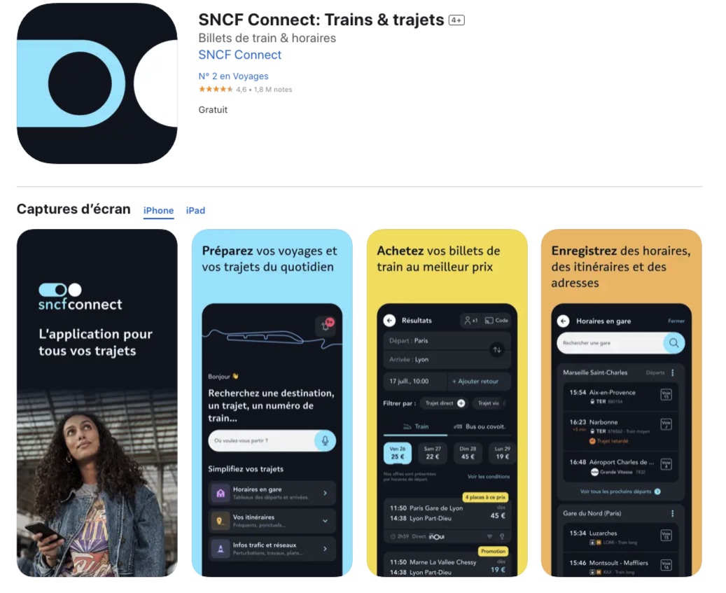 SNCF Connect mobile app made with flutter