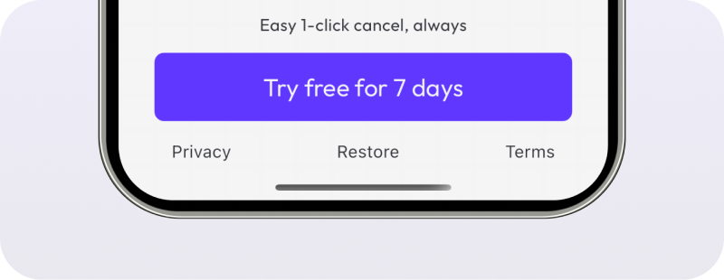 Flutter paywall restore button