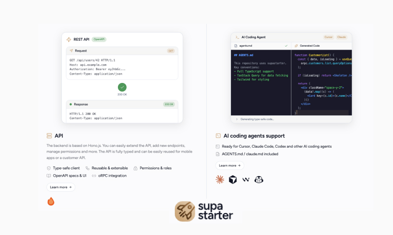 supastarter dashboard
