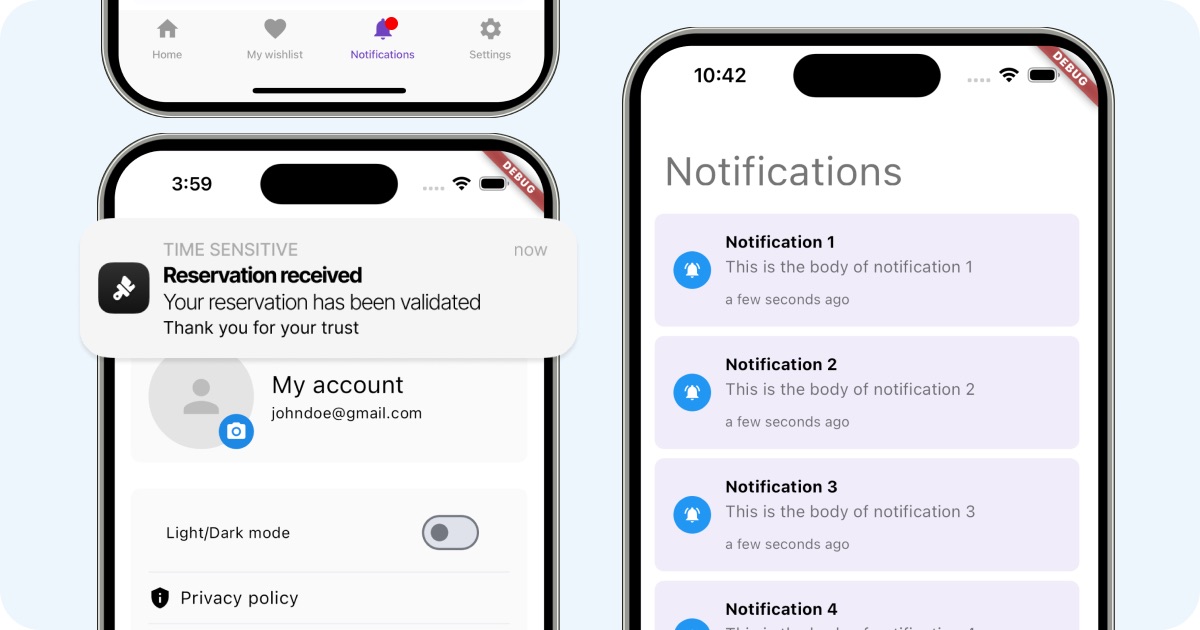 ApparenceKit boilerplate notifications features