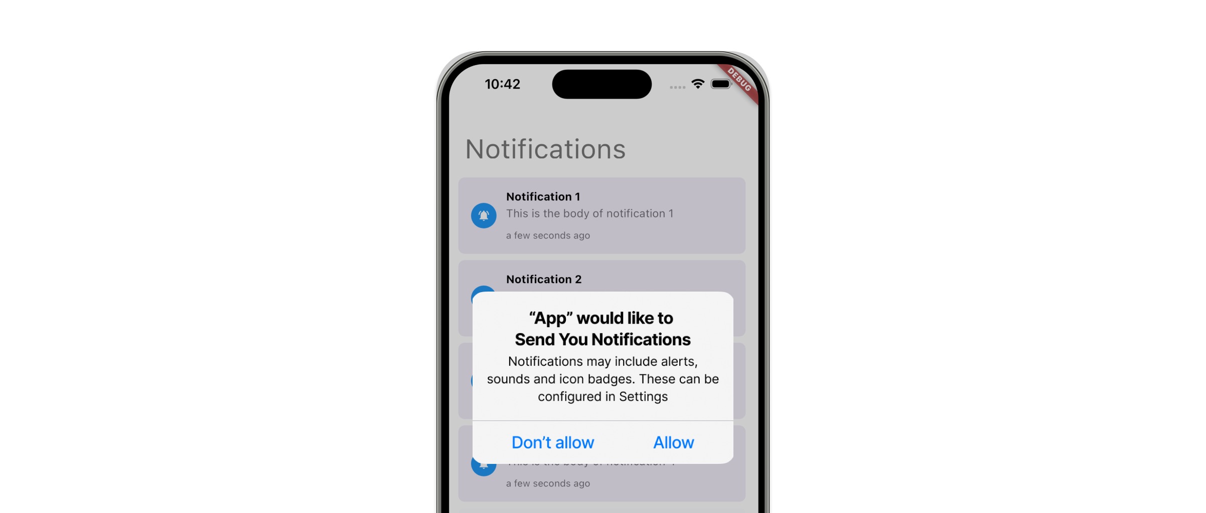 iOS request notification permission
