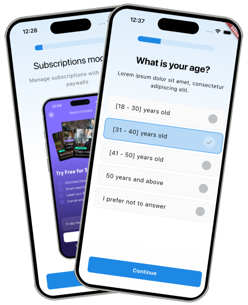 onboarding screen template made with flutter
