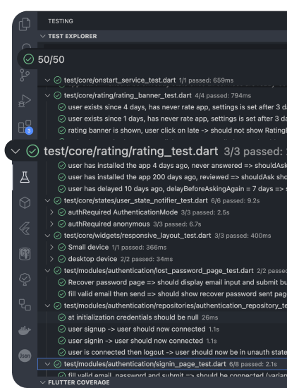 Flutter testable architecture