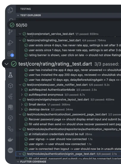 Flutter testable architecture
