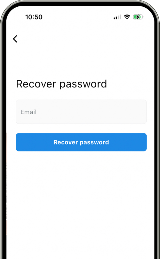 Recover password with email template