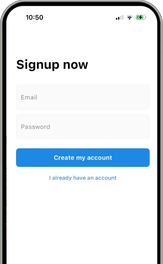 flutter signup screen boilerplate