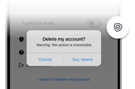 Delete account flutter template