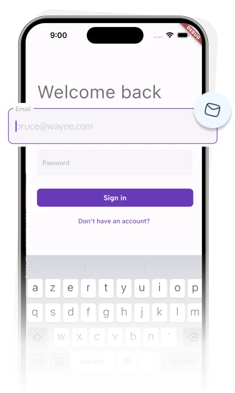 Email login flutter template