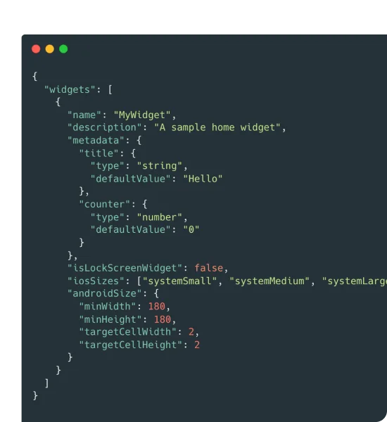 flutter home widget engagement metrics