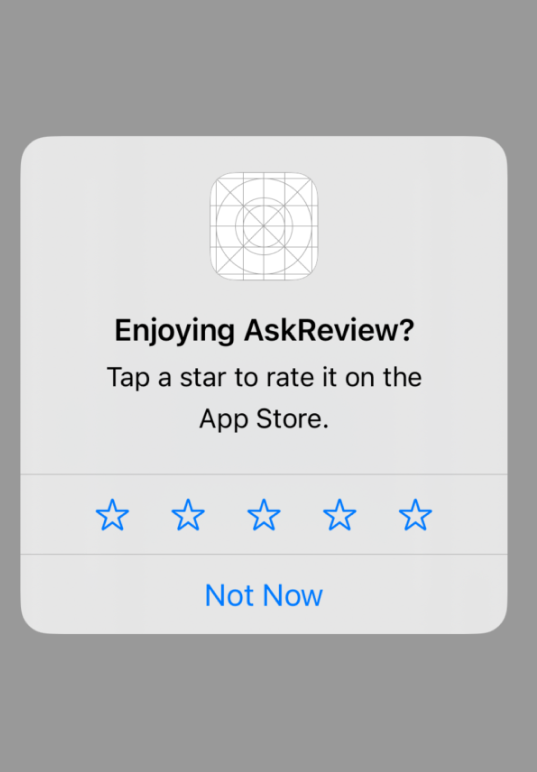 iOS and Android rating request template