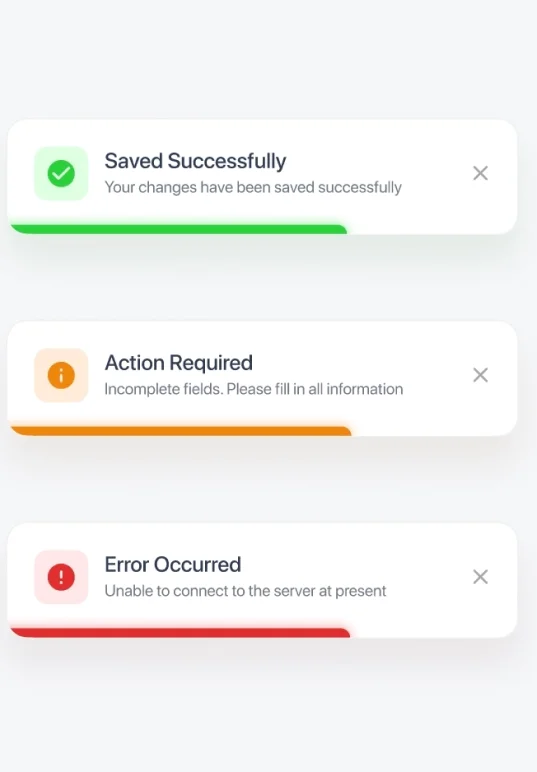 Flutter toast and flushbar template