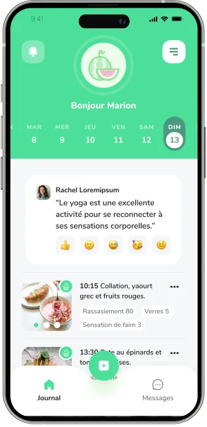 MonSuiviDiet mobile app screen