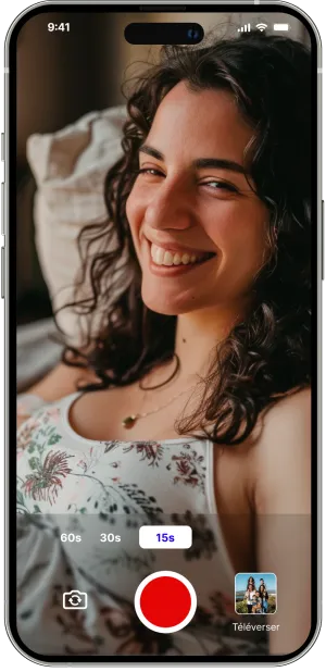 ULY - Video diary mobile app screen