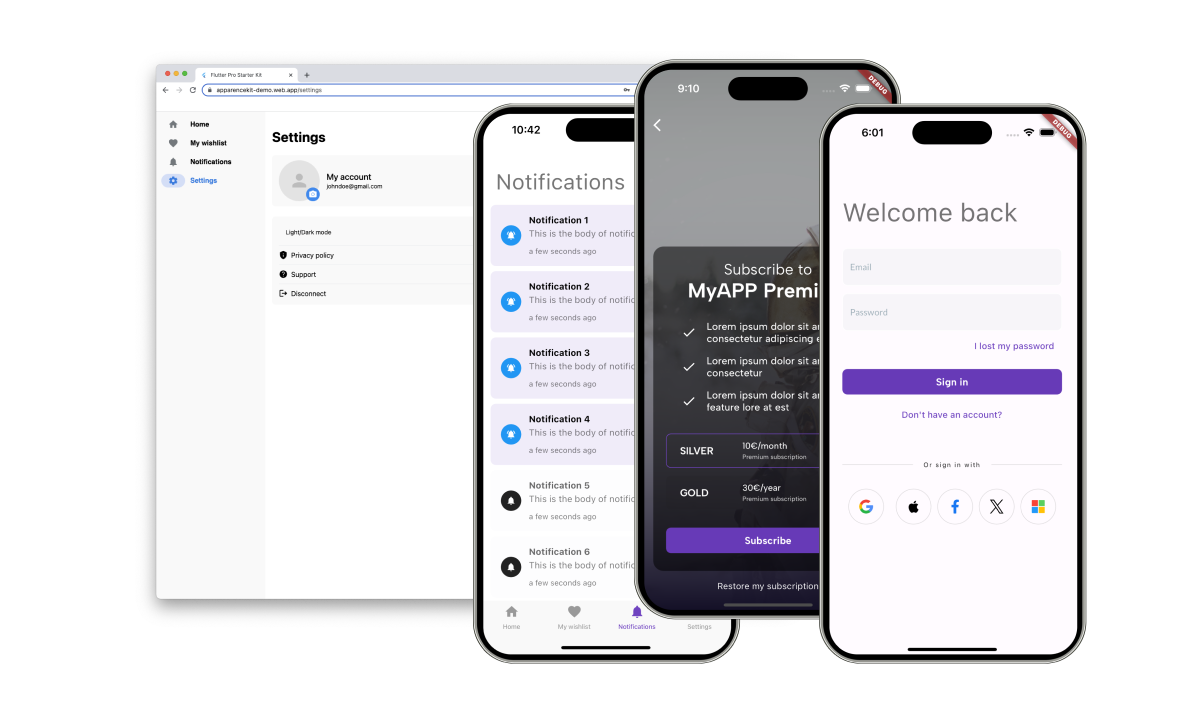 flutter app template