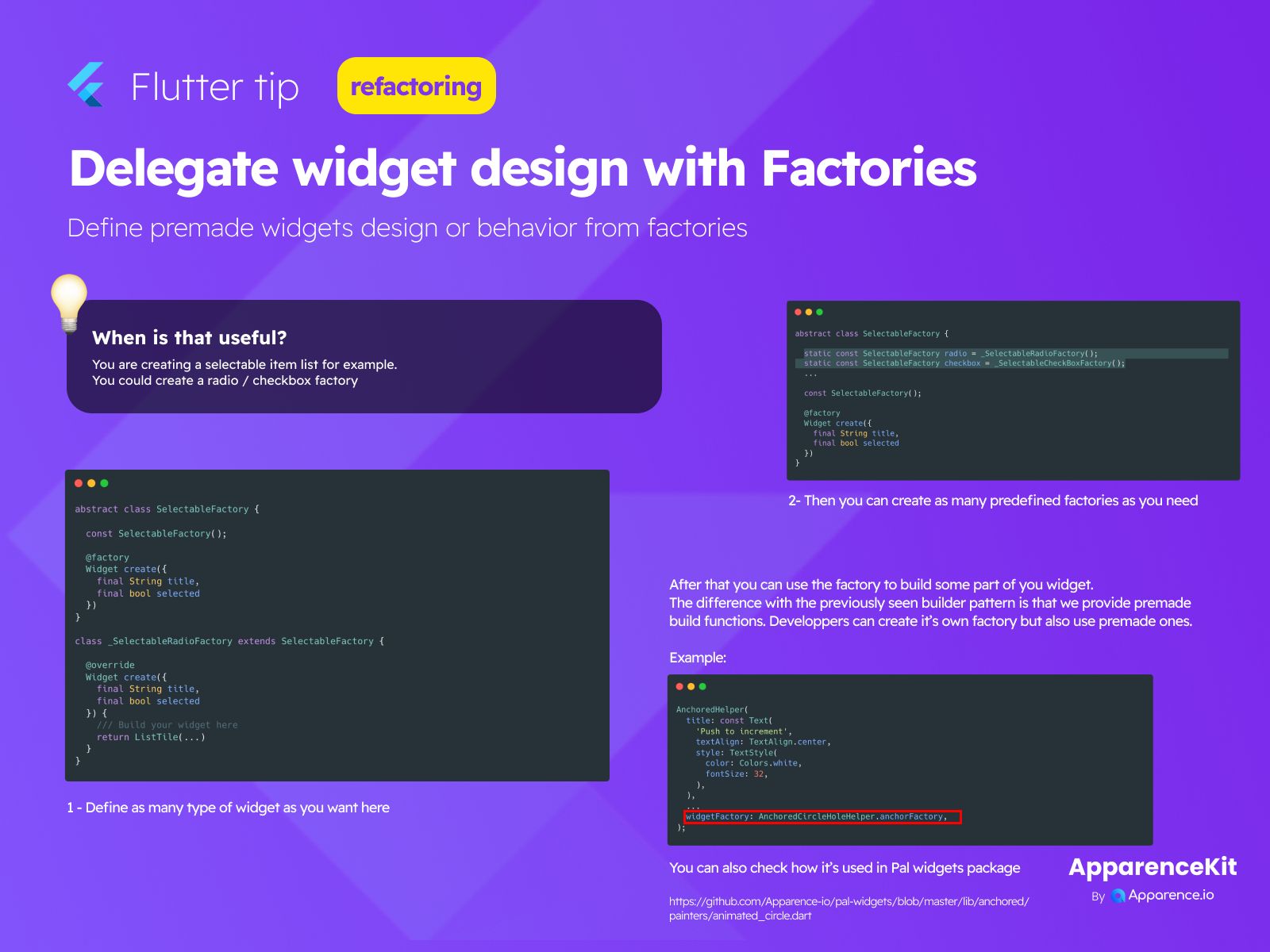 Delegate widget design with Factories  blog card image