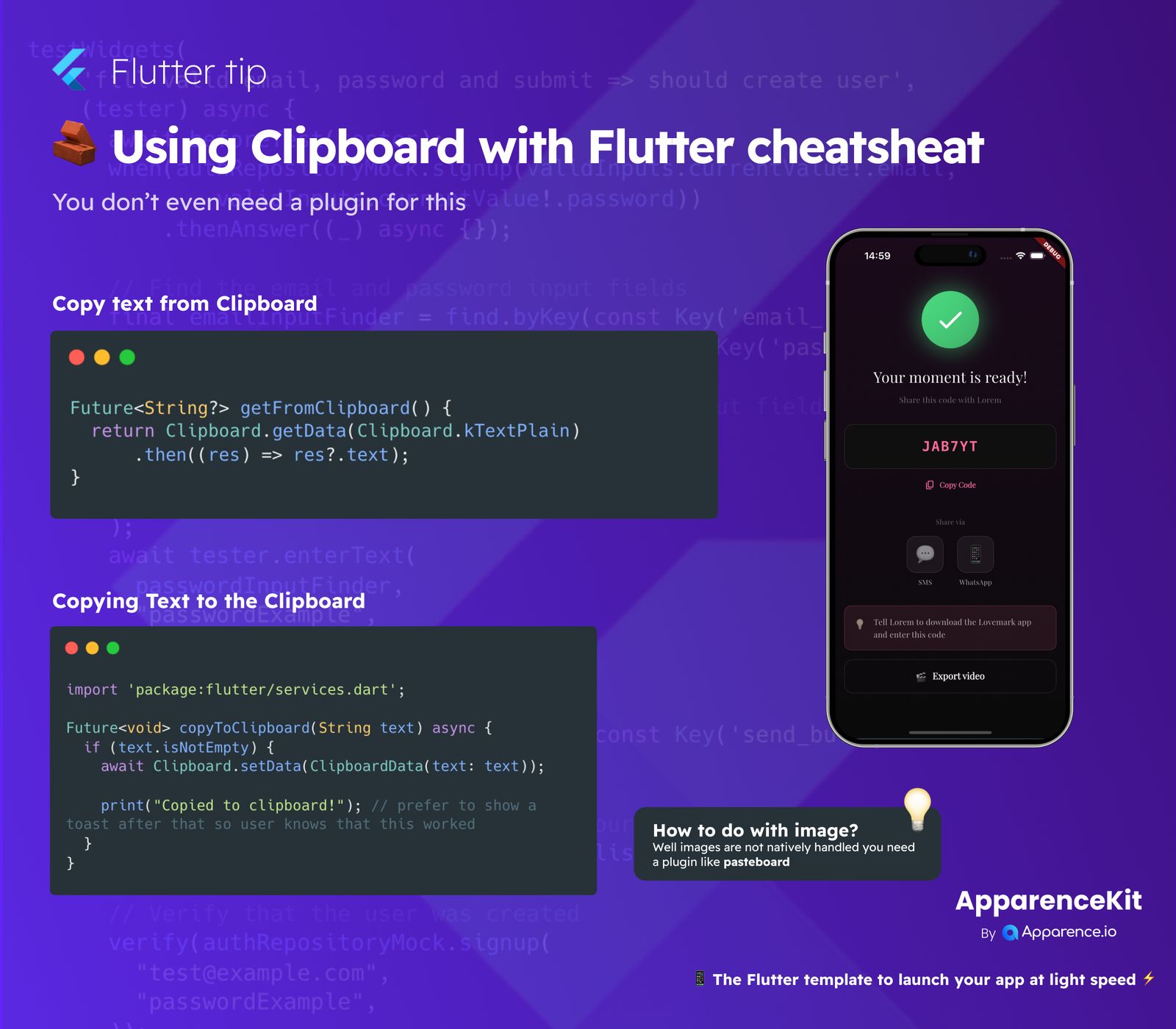 Using Clipboard with Flutter Cheatsheet  blog card image