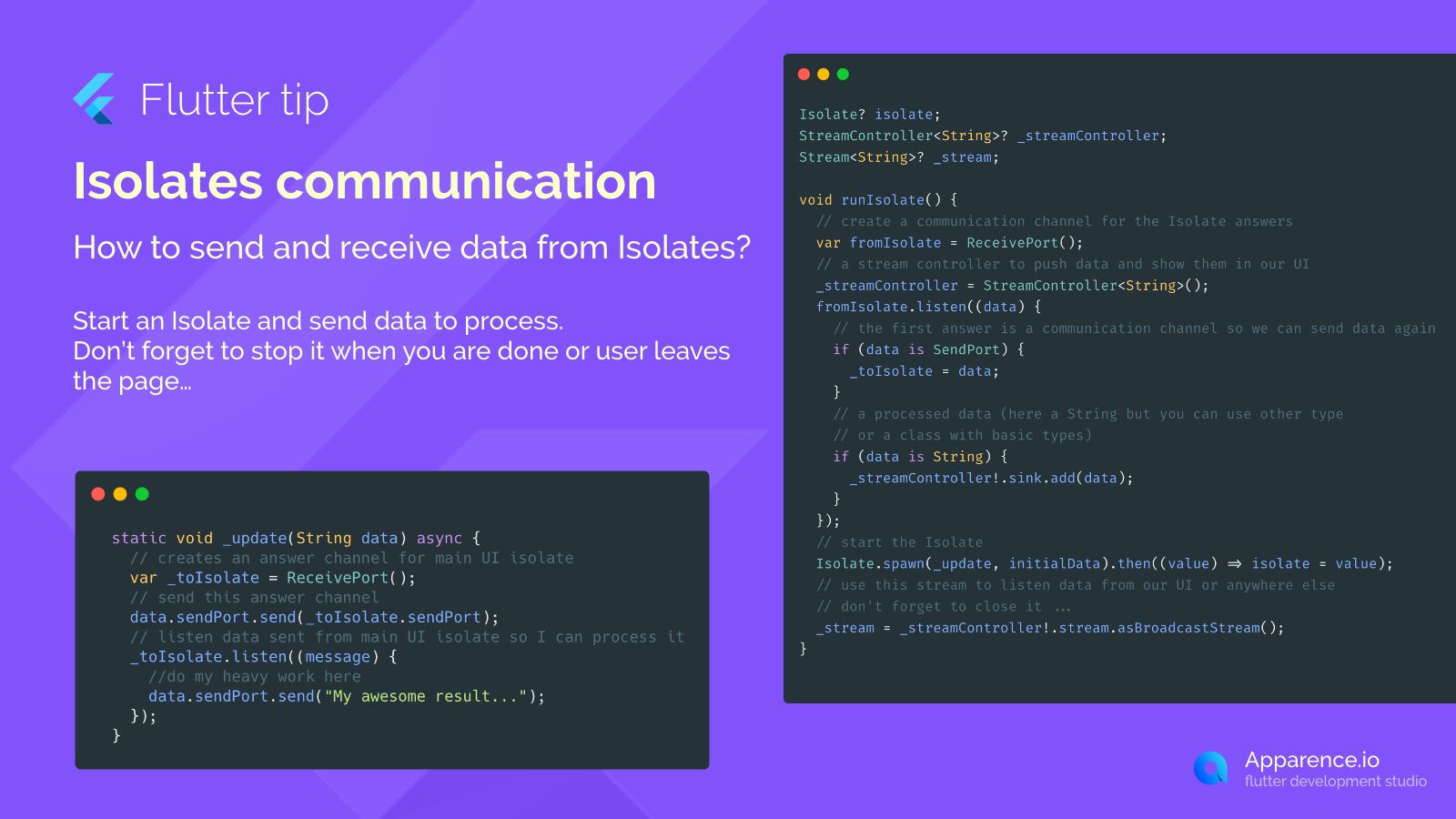 How to use Isolates in Flutter  blog card image