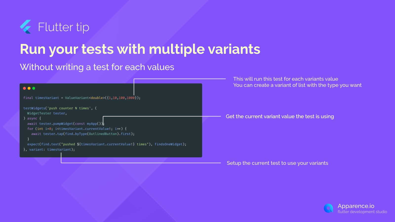 Run your tests with multiple variants  blog card image