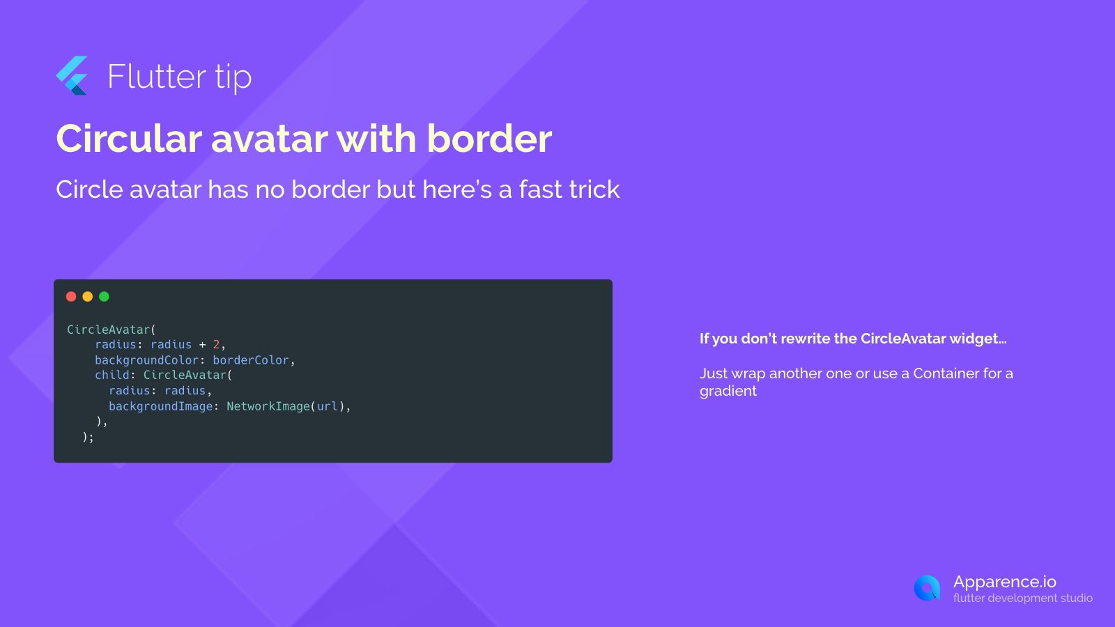 Circular avatar with border  blog card image