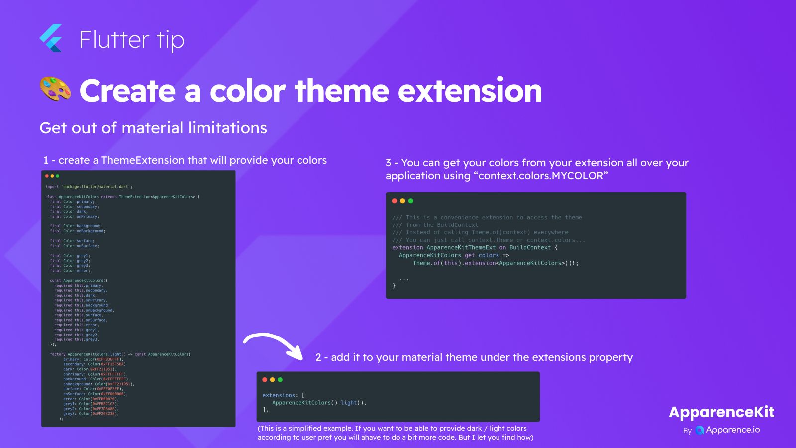Go Beyond Material: Add Custom Colors in your Flutter Theme  blog card image
