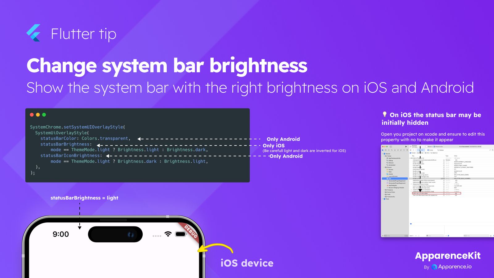 Change system bar brightness  blog card image